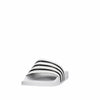 adidas Originals Adilette Unisex Adult Beach and Shower Shoes, White White Black 1 White, 44.5 EU