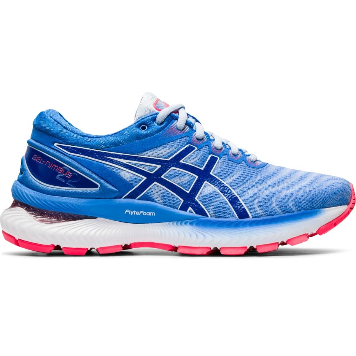 ASICS Women's Gel-Nimbus 22 Running Shoes, 6, Soft Sky/Tuna Blue