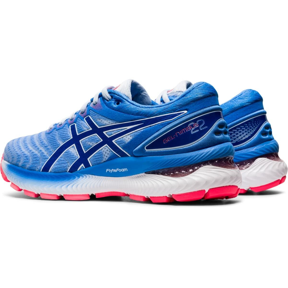 ASICS Women's Gel-Nimbus 22 Running Shoes, 6, Soft Sky/Tuna Blue