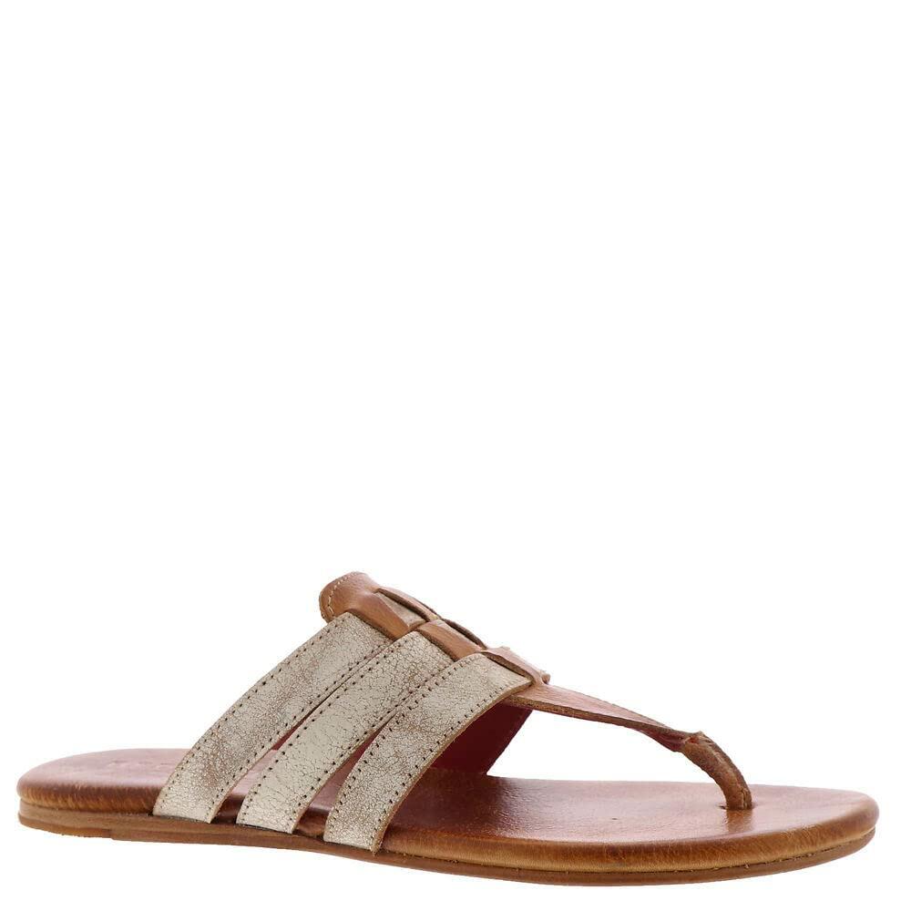 Bed Stu Women's Yoli Flat Sandal, Pecan Rustic Nectar Lux, Size 6.5 (US)