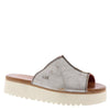 Silver Lux Leather Slide Sandals by Bed Stu
