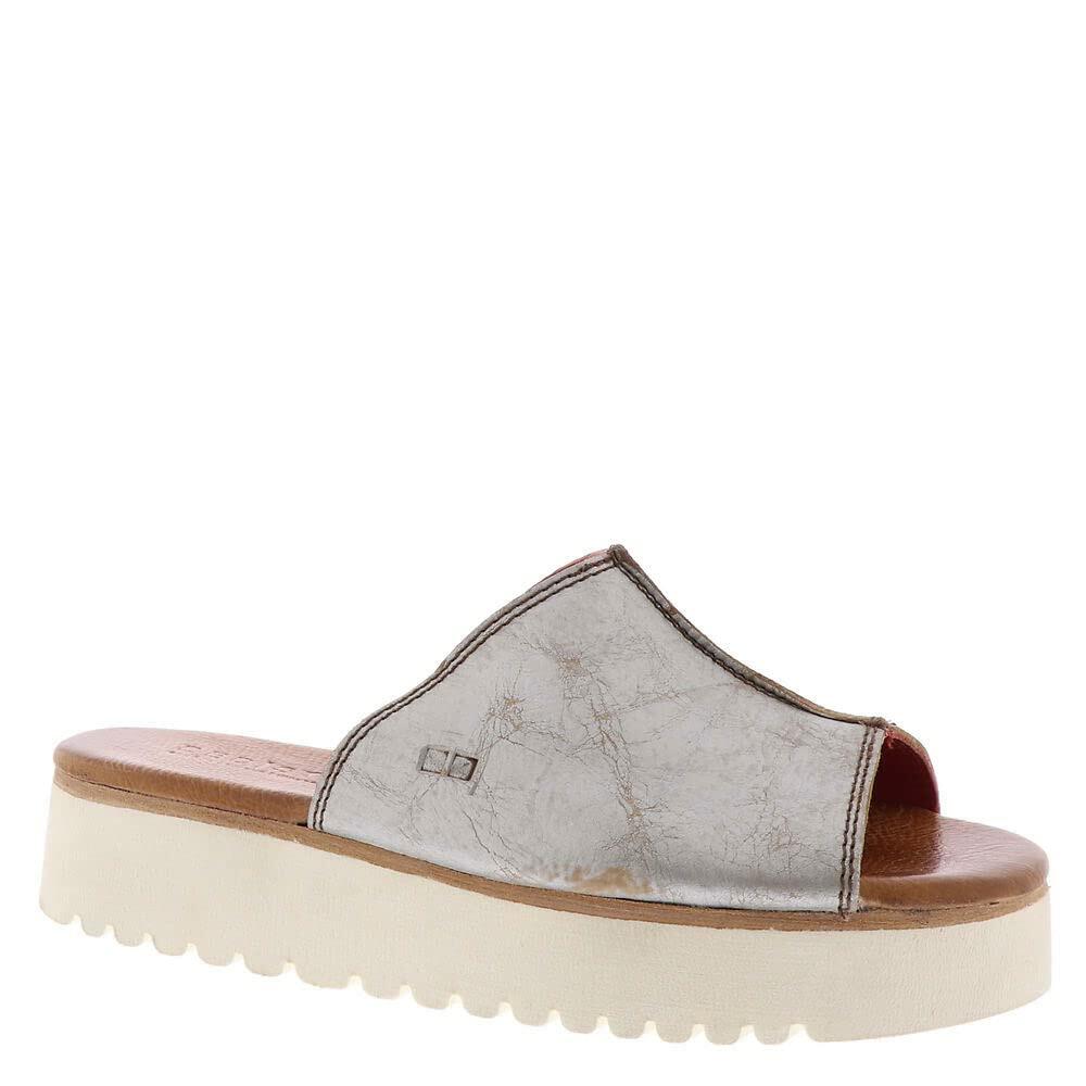 Silver Lux Leather Slide Sandals by Bed Stu