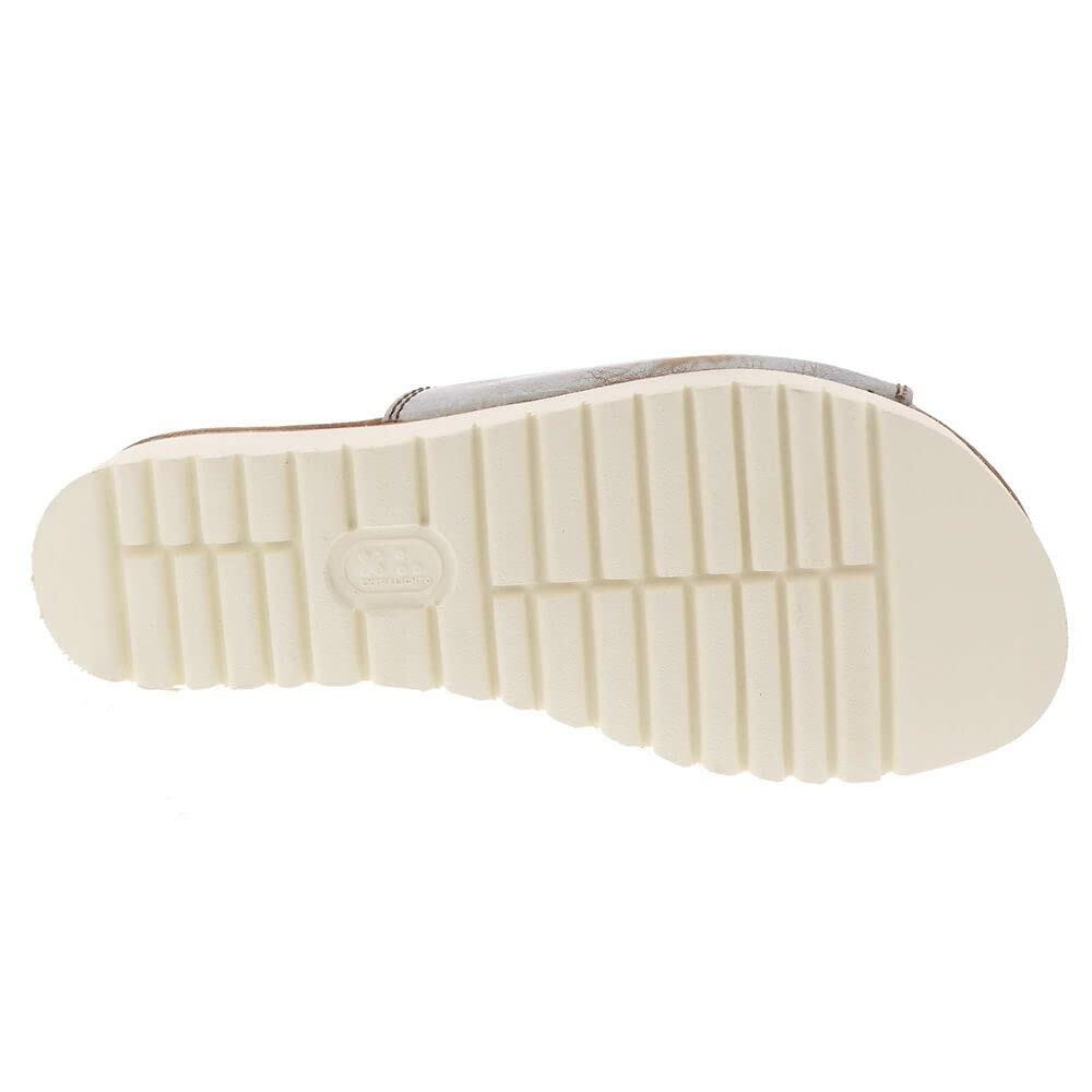 Silver Lux Leather Slide Sandals by Bed Stu