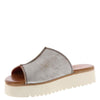 Silver Lux Leather Slide Sandals by Bed Stu