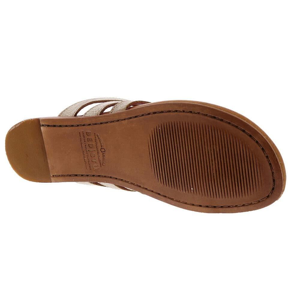 Bed Stu Women's Yoli Flat Sandal, Pecan Rustic Nectar Lux, Size 6.5 (US)