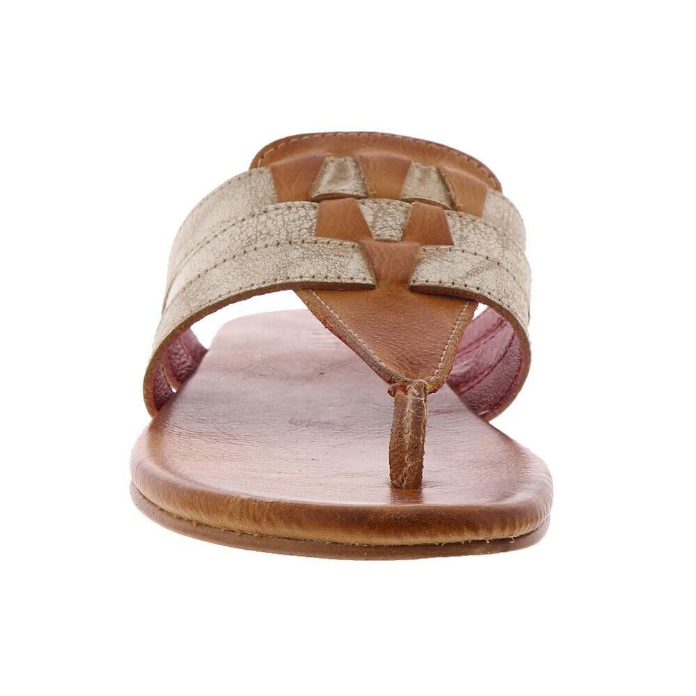 Bed Stu Women's Yoli Flat Sandal, Pecan Rustic Nectar Lux, Size 6.5 (US)