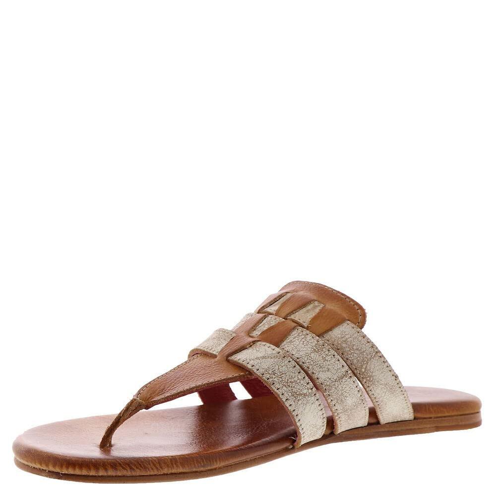 Bed Stu Women's Yoli Flat Sandal, Pecan Rustic Nectar Lux, Size 6.5 (US)