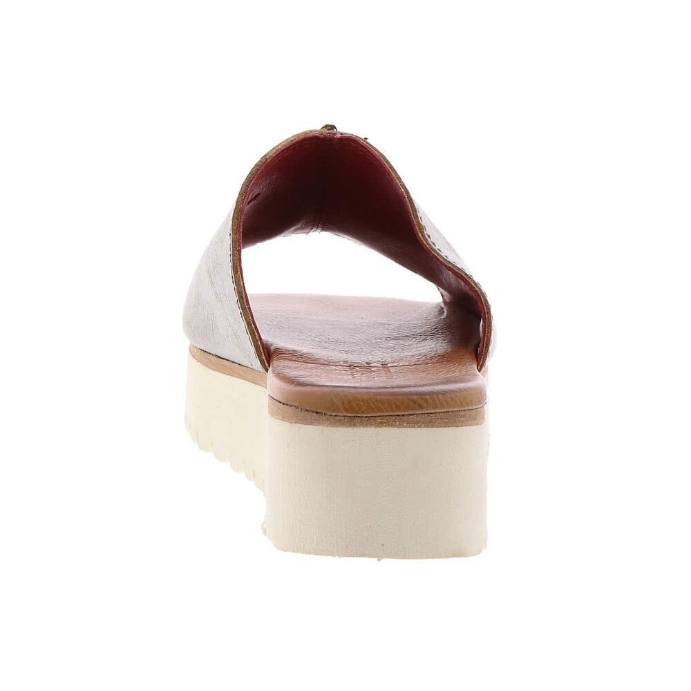 Silver Lux Leather Slide Sandals by Bed Stu