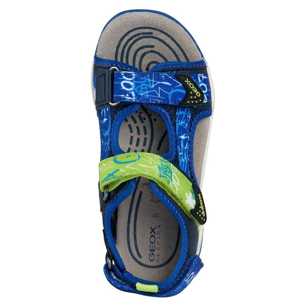 Geox Boy's Borealis 23 (Toddler/Little Kid/Big Kid) Navy/Lime 30 (US 12 Little Kid) M