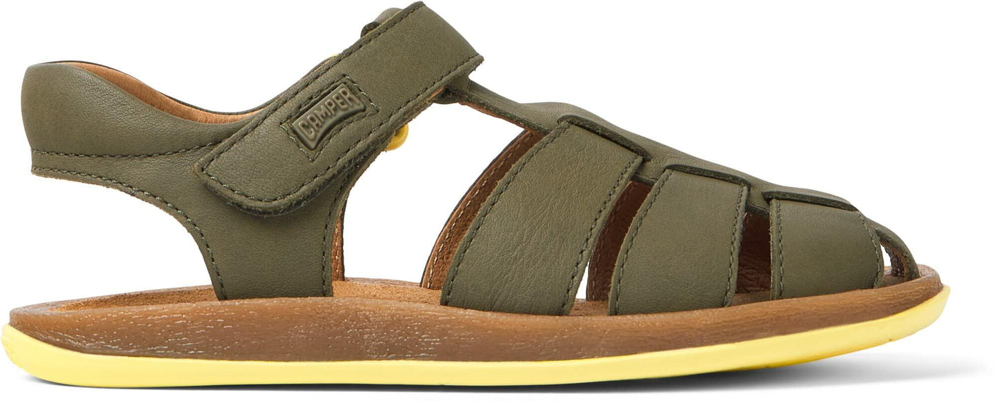 Camper, Bicho, Kids - Closed Sandal, Medium Green, 8
