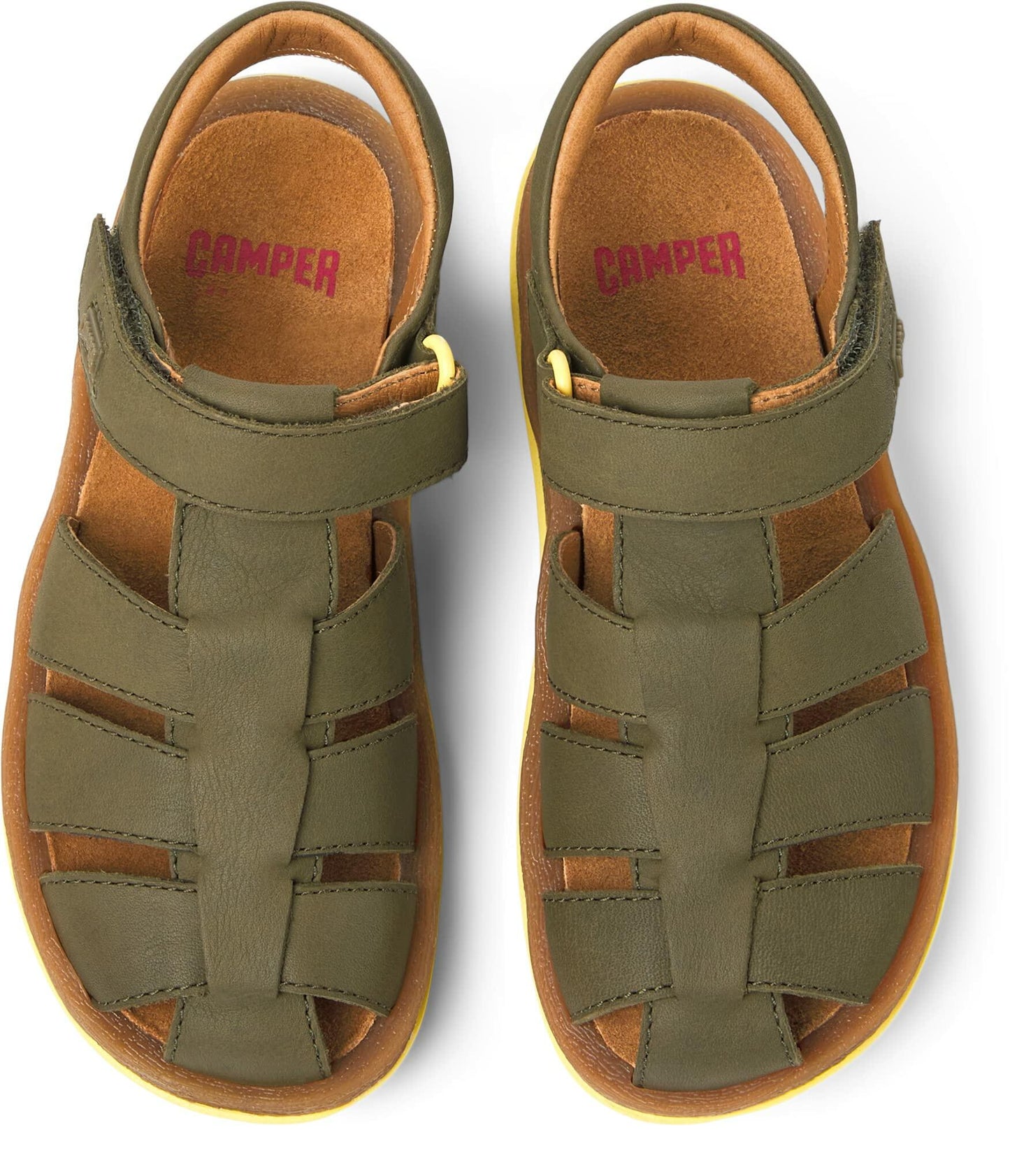 Camper, Bicho, Kids - Closed Sandal, Medium Green, 8