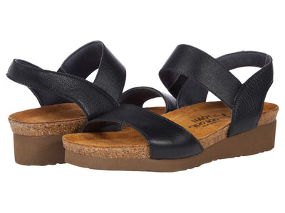NAOT Footwear Women's Emily Sandal Soft Black Lthr 8-8.5 N US