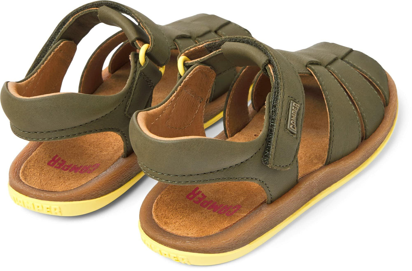Camper, Bicho, Kids - Closed Sandal, Medium Green, 8