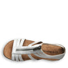 BEARPAW Women's Layla Wide White Metallic Size 8 | Women's Sandal | Women's Shoe | Comfortable & Lightweight