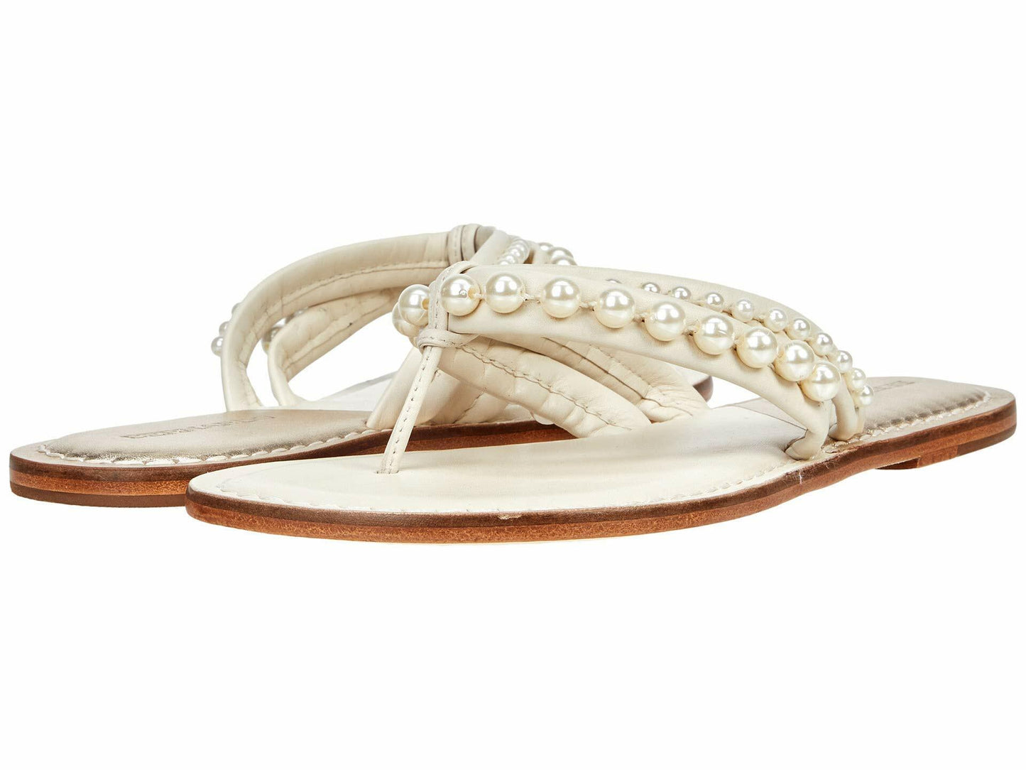 Bernardo Miami Pearl Eggshell/Light Gold Antique Calf 8.5 M