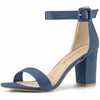 Allegra K Women's Ankle Strap, Mist Blue, 9.5