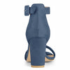 Allegra K Women's Ankle Strap, Mist Blue, 9.5