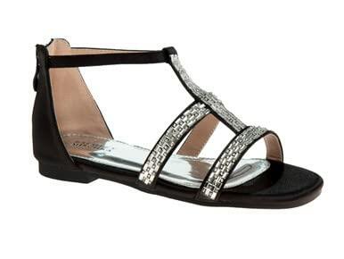 Badgley Mischka Girls Gladiator Sandals Silver