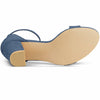Allegra K Women's Ankle Strap, Mist Blue, 9.5