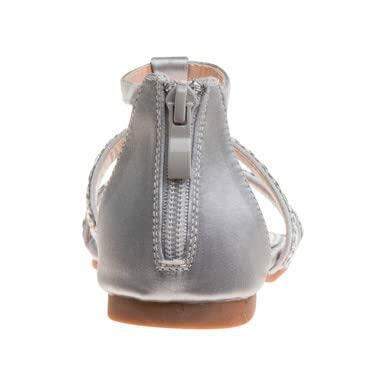 Badgley Mischka Girls Gladiator Sandals Silver