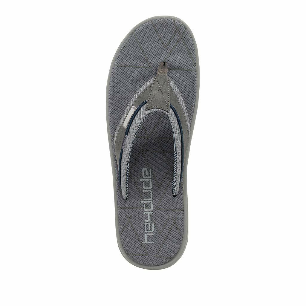HEYDUDE Men's Sami Free Dark Grey, Size 7 | Men’s Footwear | Men’s Slip On Sandals | Comfortable & Light-Weight
