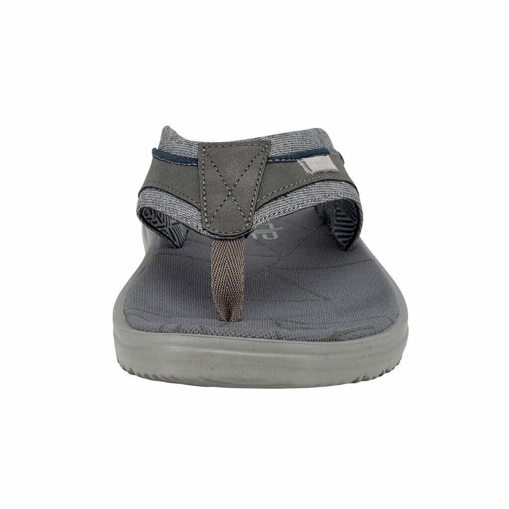 HEYDUDE Men's Sami Free Dark Grey, Size 7 | Men’s Footwear | Men’s Slip On Sandals | Comfortable & Light-Weight