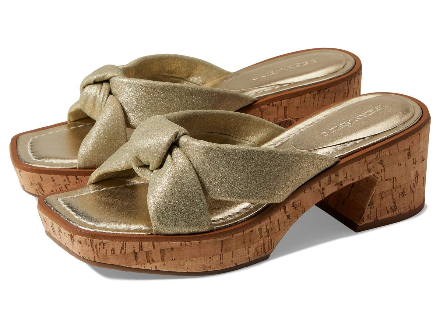Bernardo Jolie Champagne Metallic Suede 6.5 M