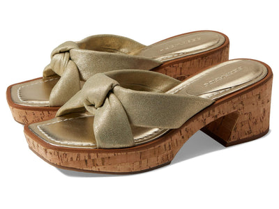 Bernardo Jolie Champagne Metallic Suede 6.5 M