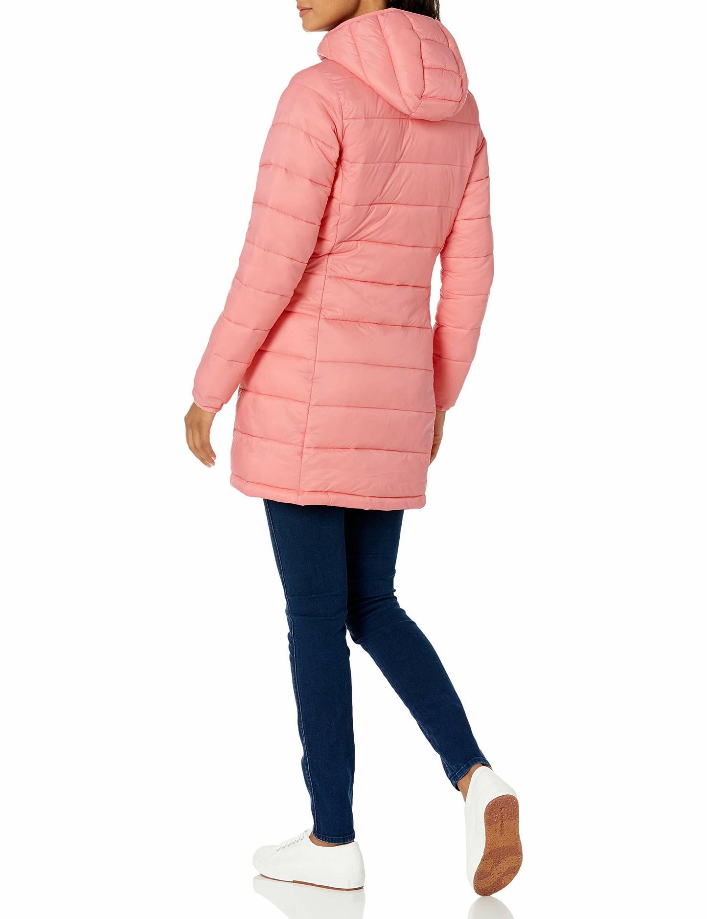 Amazon Essentials Women's Lightweight Water-Resistant Packable Hooded Puffer Coat (Available in Plus Size), Pink, Small