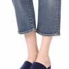 LOEFFLER RANDALL Women's Amara Platform Slide(Velvet) Shoe, Eclipse, 9 B US