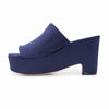 LOEFFLER RANDALL Women's Amara Platform Slide(Velvet) Shoe, Eclipse, 9 B US