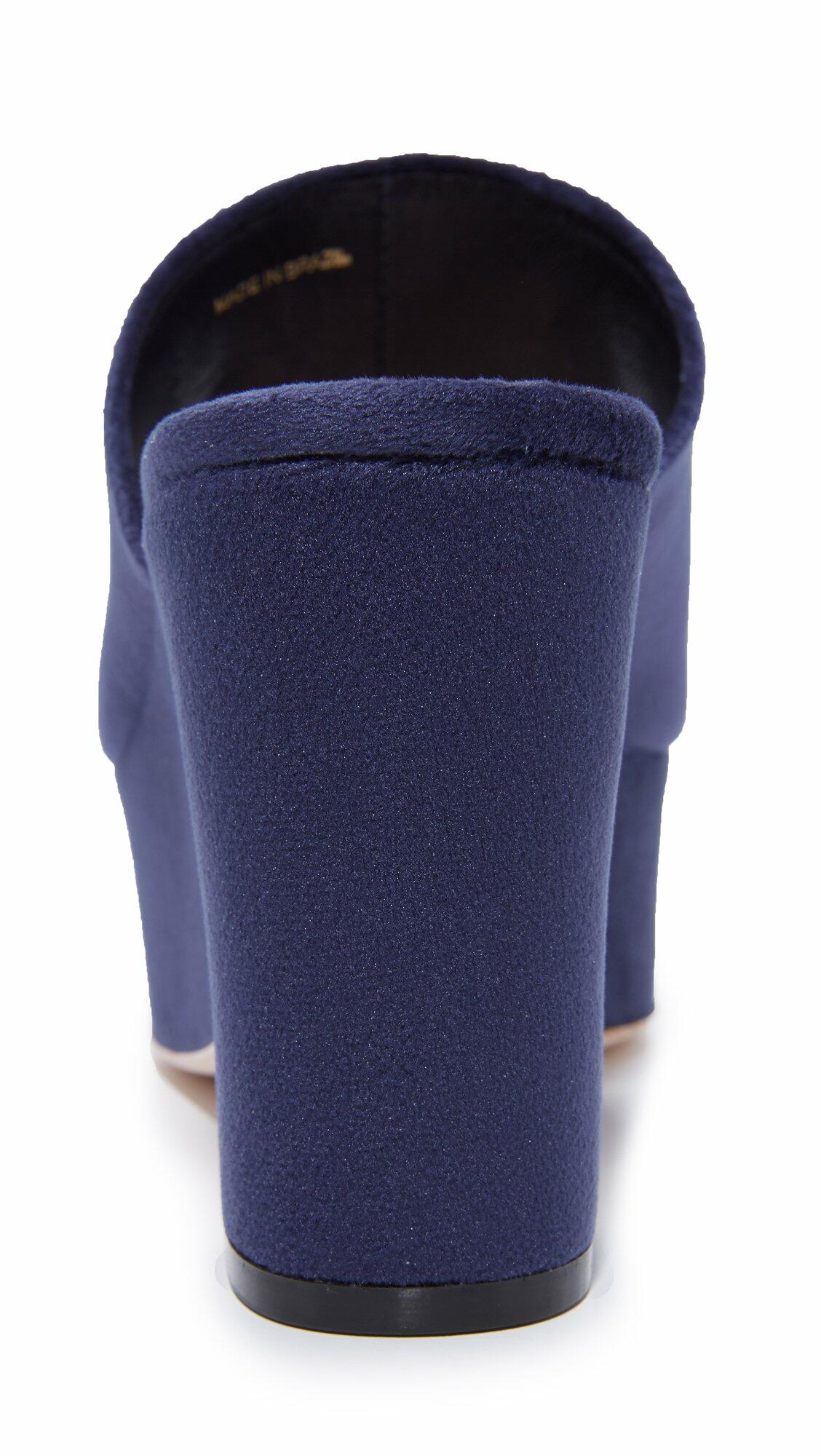 LOEFFLER RANDALL Women's Amara Platform Slide(Velvet) Shoe, Eclipse, 9 B US
