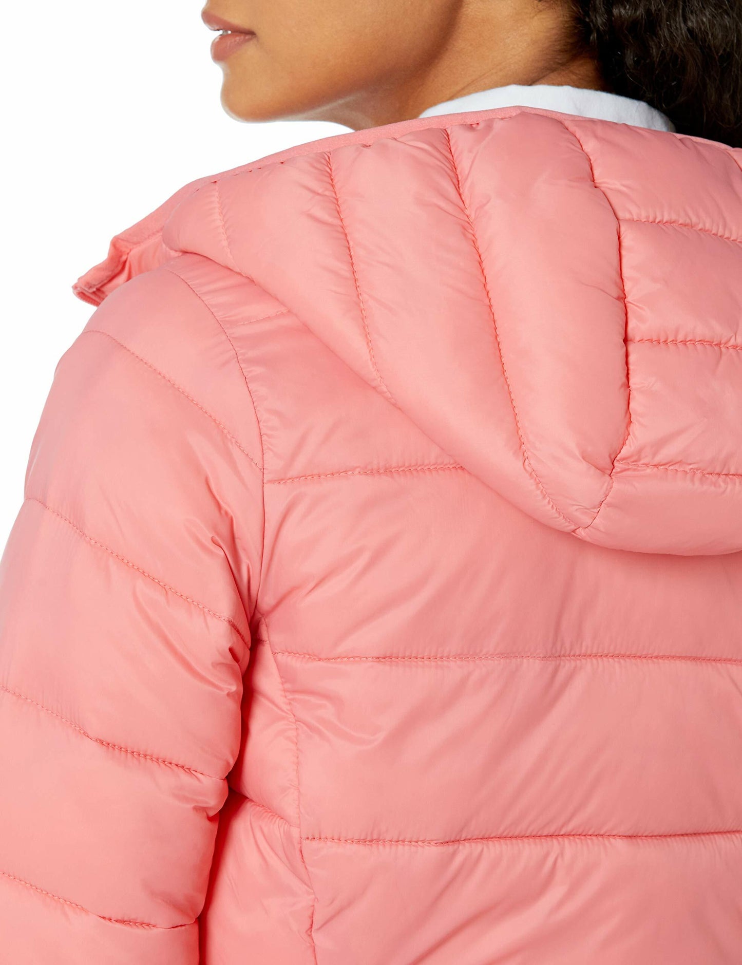 Amazon Essentials Women's Lightweight Water-Resistant Packable Hooded Puffer Coat (Available in Plus Size), Pink, Small