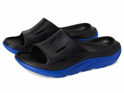 Hoka Unisex Ora Recovery Slide 17 Black/Ultramarine Men's 5, Womens 7