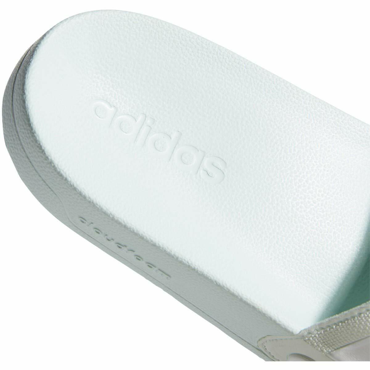 adidas Men's Adilette Cloudfoam Slides Sandals Ice Mint/Cloud White/Ice Mint 9