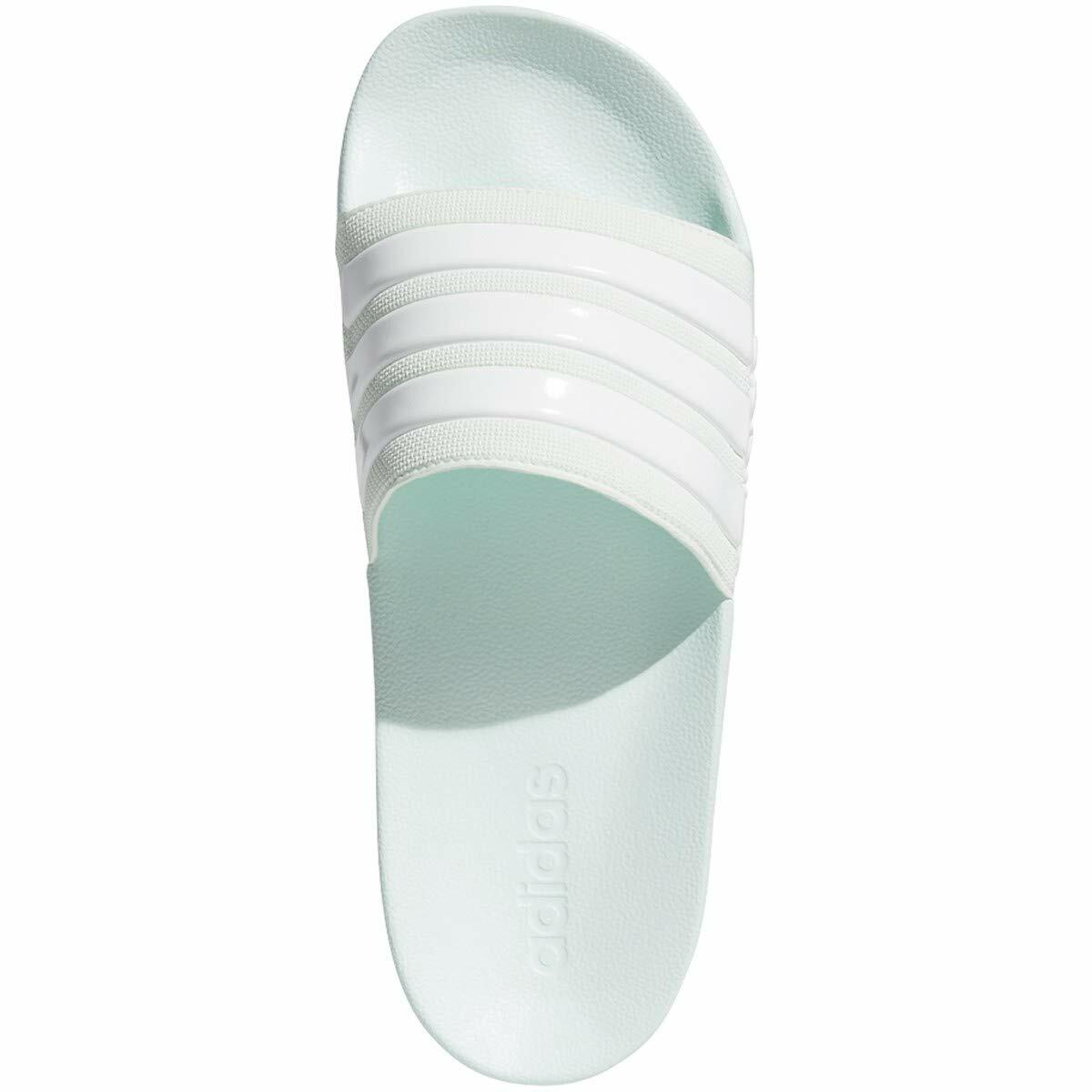 adidas Men's Adilette Cloudfoam Slides Sandals Ice Mint/Cloud White/Ice Mint 9