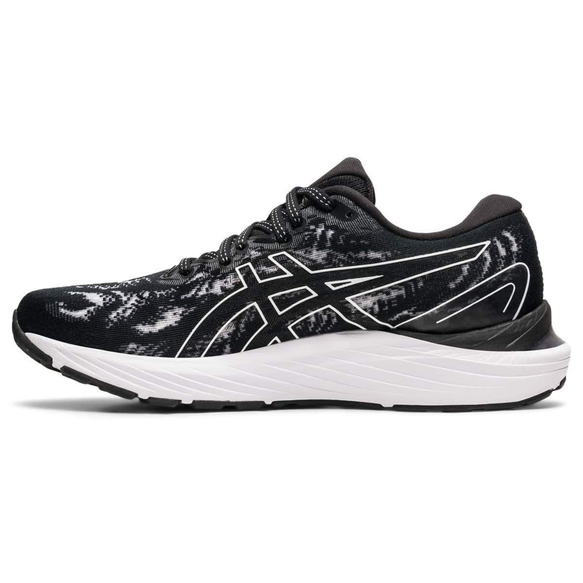 ASICS Womens Gel-Cumulus 23 Running Shoes, 5.5, Black/White
