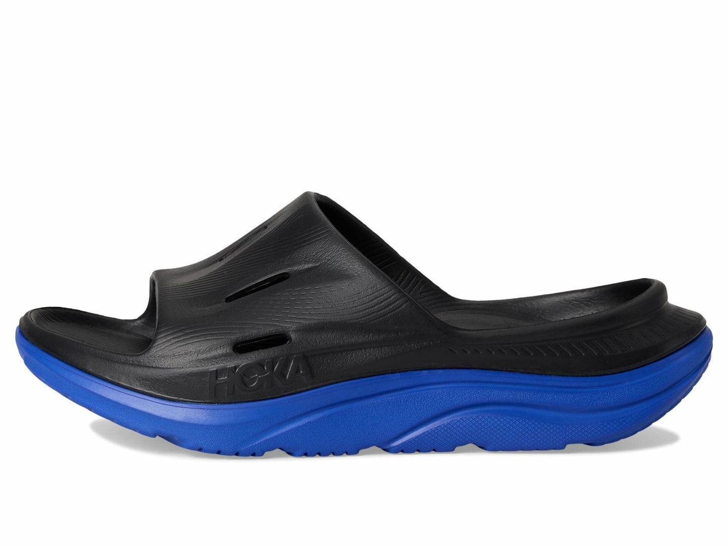 Hoka Unisex Ora Recovery Slide 17 Black/Ultramarine Men's 5, Womens 7