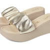 Seychelles Coney Island Light Gold Metallic Leather 8 M