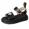 Dr. Martens Kid's Collection Womens Marlowe Hearts (Little Kid/Big Kid) Black 2 UK (US 3 Little Kid) M