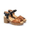 PIKOLINOS Heeled Sandals Leather Canarias for Woman Brandy
