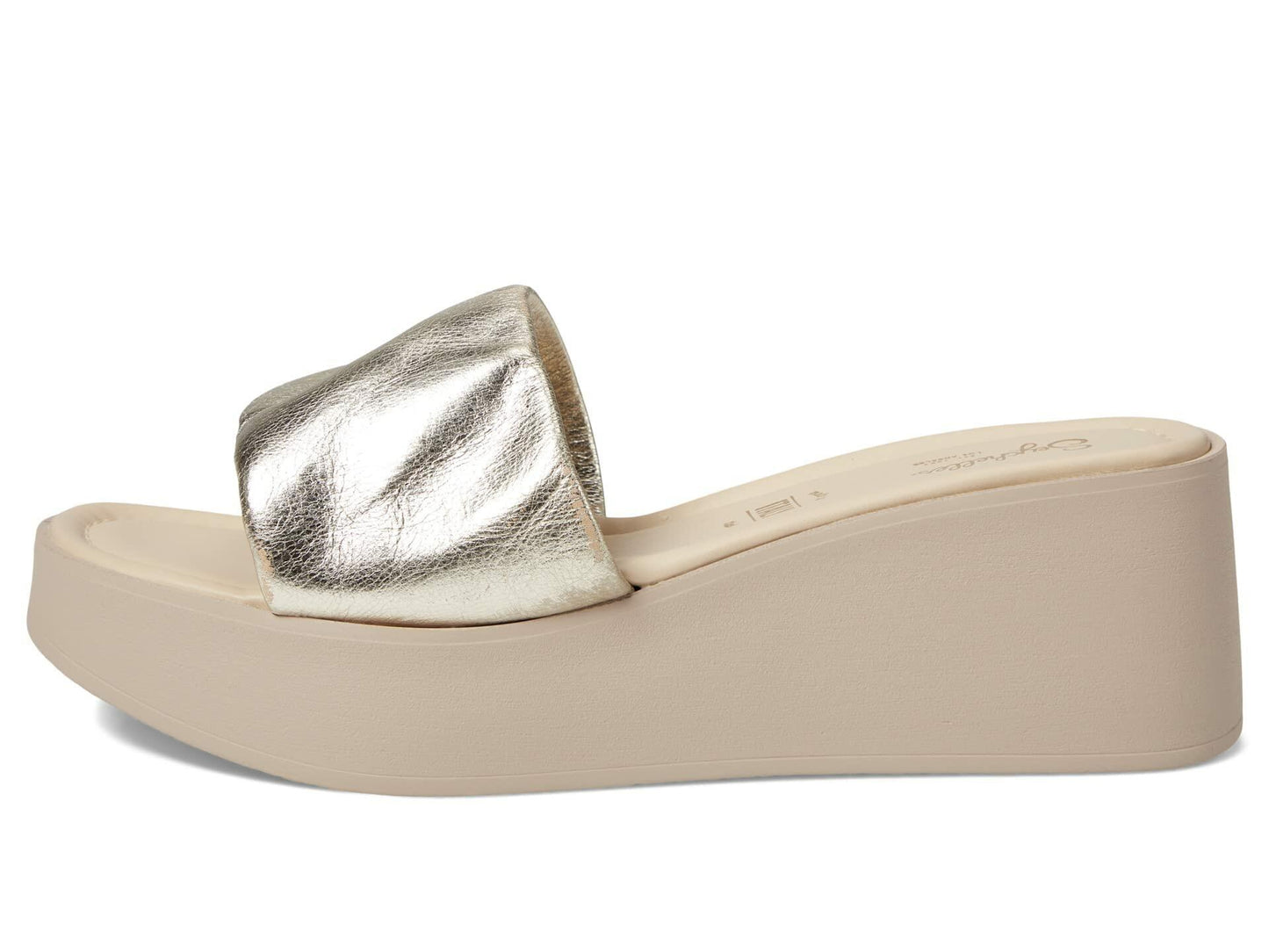 Seychelles Coney Island Light Gold Metallic Leather 8 M