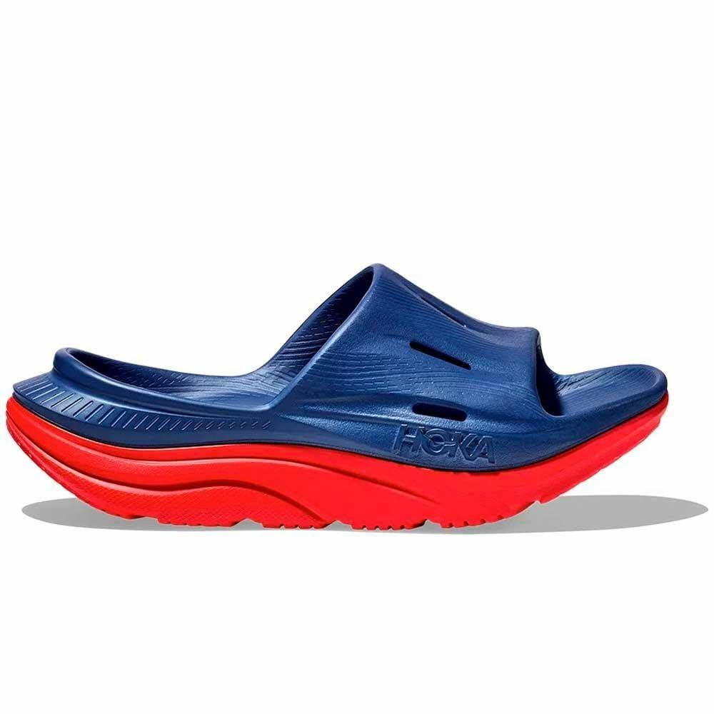 Hoka Ora Recovery Slide 3 Bellwether Blue/Red Alert Men's 4, Women's 6 Medium