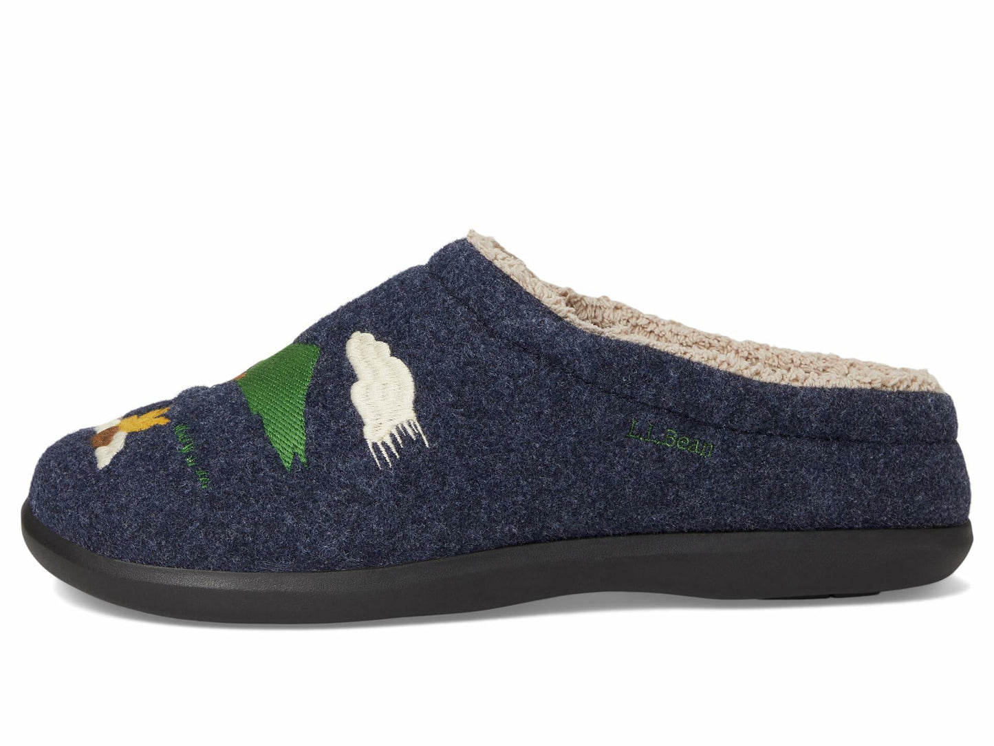 L.L.Bean Women's Daybreak Scuffs Motif Slipper, Classic Navy/S'More Camping, 8