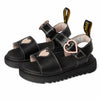 Dr. Martens Kid's Collection Womens Marlowe Hearts (Little Kid/Big Kid) Black 2 UK (US 3 Little Kid) M