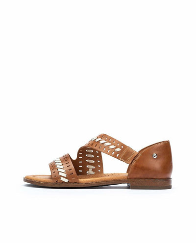 PIKOLINOS Flat Sandals Leather Algar for Woman Brandy