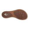 OLUKAI Nonohe Women's Beach Sandal, Premium Full-Grain Leather Flip-Flops, All-Day Support & Breathable Lining, Wet Grip Sole & Easy Slip-On Design, Cedarwood/Golden Sand, 8