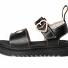 Dr. Martens Kid's Collection Womens Marlowe Hearts (Little Kid/Big Kid) Black 2 UK (US 3 Little Kid) M