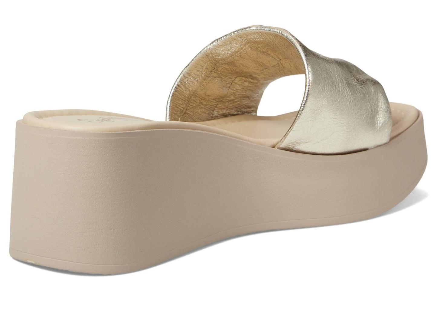 Seychelles Coney Island Light Gold Metallic Leather 8 M
