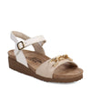 NAOT Footwear Women's Aubrey Sandal Soft Ivory Lthr/Soft White Lthr 4-4.5 M US